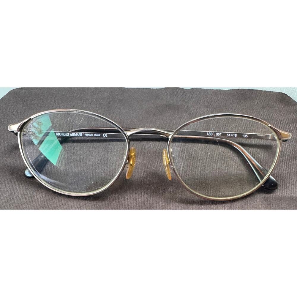 Vintage Gorgio Armani Oval Eyeglasses | Model 188 Size 51 18 135